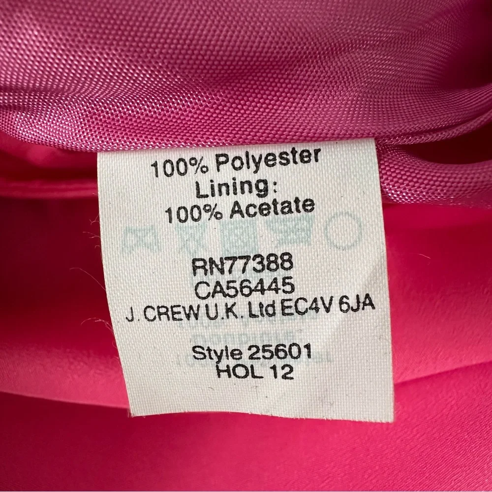 J. Crew Factory Bright Pink Orange A-Line Colorblock Mini Skirt Size 2